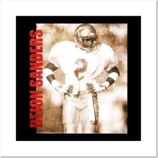 TEXTURE ART- Deion Sanders - Retro Aesthetic Fan Art Posters and Art